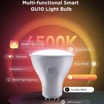 SADA 2x LED RGBWW Stmívatelná žárovka GU10/4,8W/230V 2700-6500K Wi-Fi - Govee