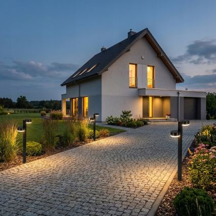 SADA 2x LED Solární lampa 2xLED/1W/3,7V 1200 mAh 55 cm IP65 černá
