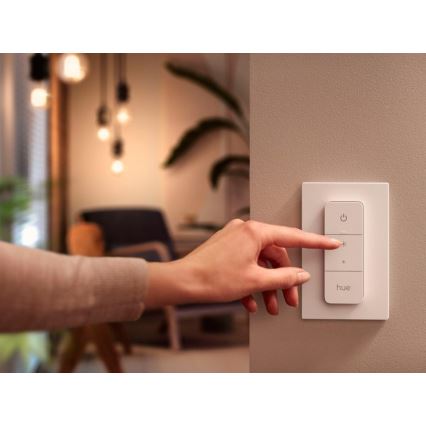 SADA 2x LED Stmívatelná žárovka Philips Hue WHITE AMBIANCE GU10/4,2W/230V  2200-6500K + dimmer switch