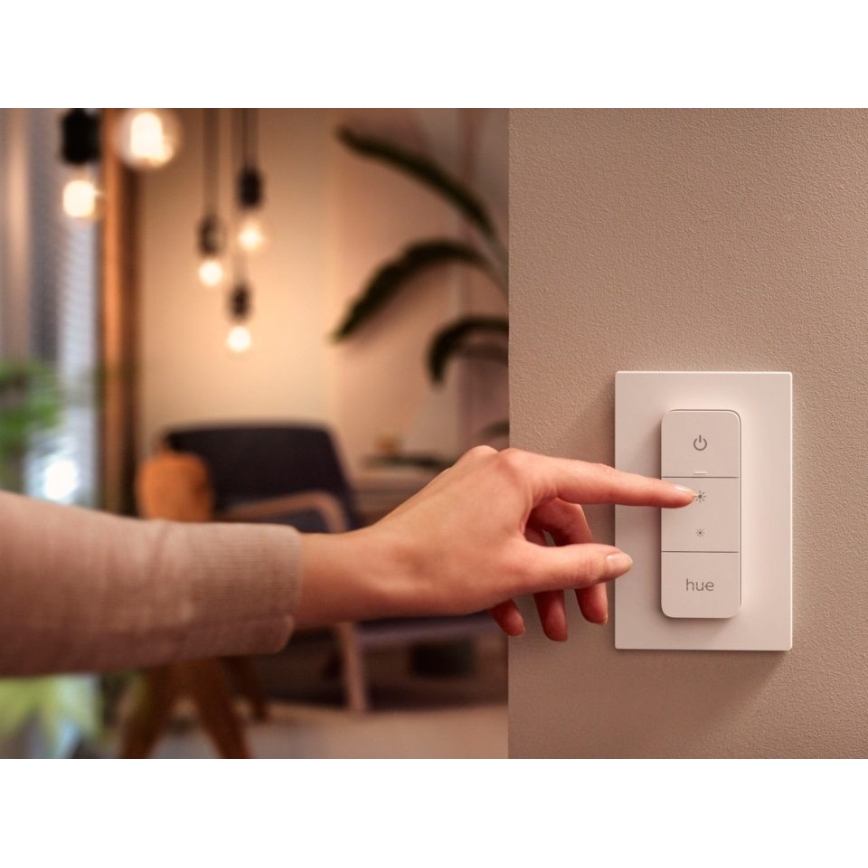 SADA 2x LED Stmívatelná žárovka Philips Hue WHITE AMBIANCE GU10/4,2W/230V  2200-6500K + dimmer switch