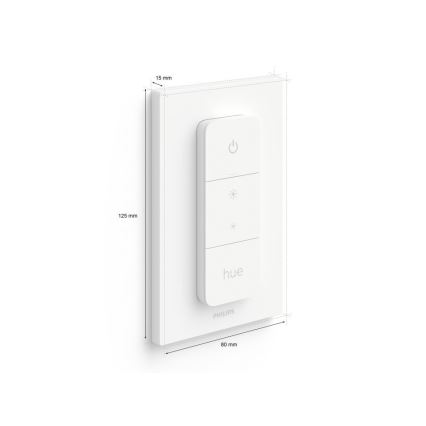 SADA 2x LED Stmívatelná žárovka Philips Hue WHITE AMBIANCE GU10/4,2W/230V  2200-6500K + dimmer switch