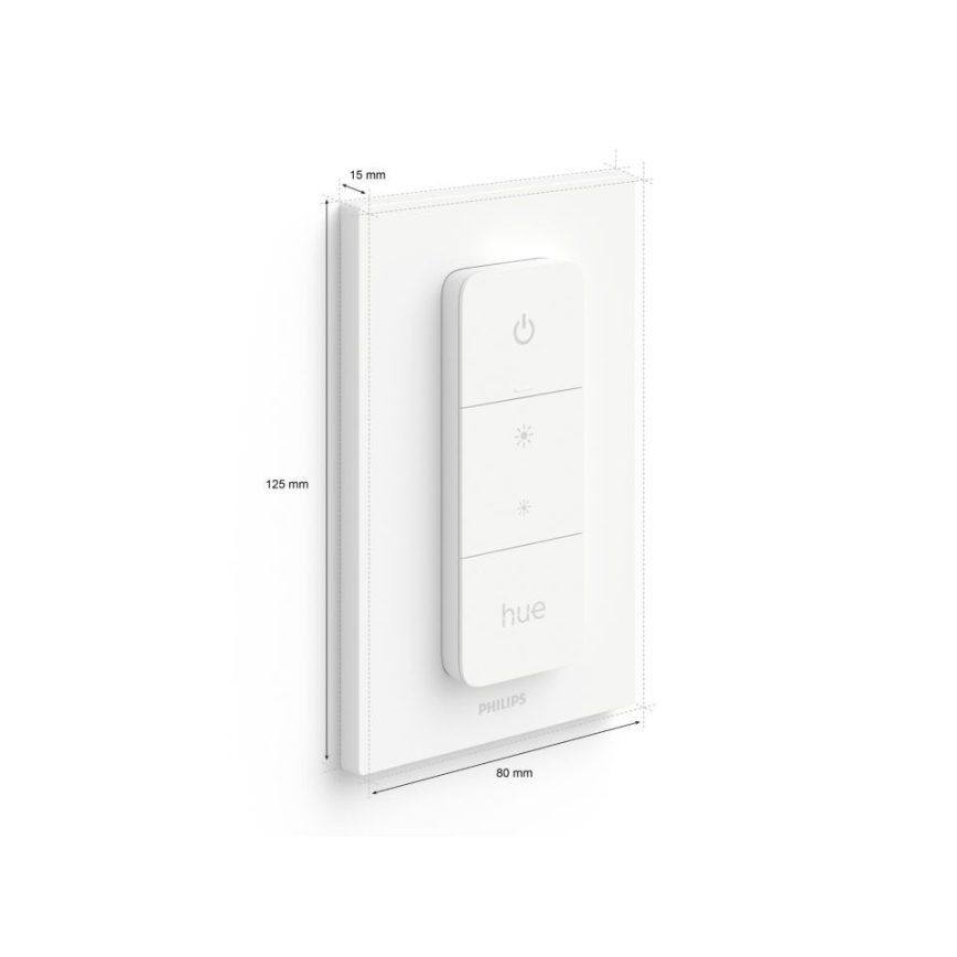 SADA 2x LED Stmívatelná žárovka Philips Hue WHITE AMBIANCE GU10/4,2W/230V  2200-6500K + dimmer switch
