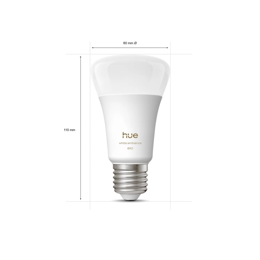 SADA 2x LED Stmívatelná žárovka Philips Hue WHITE AMBIANCE E27/6W/230V 1000-20000K