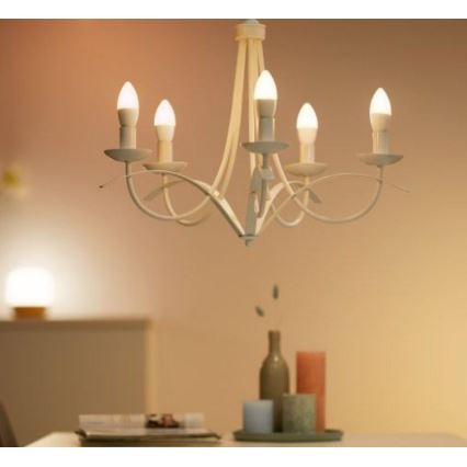 SADA 2x LED Stmívatelná žárovka C37 E14/4,9W/230V 2700-6500K CRI 90 Wi-Fi - WiZ