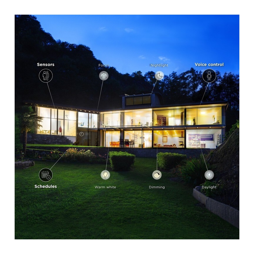 SADA 2x LED Stmívatelná žárovka GU10/6,5W/230V 2700-6500K Wi-Fi - WiZ
