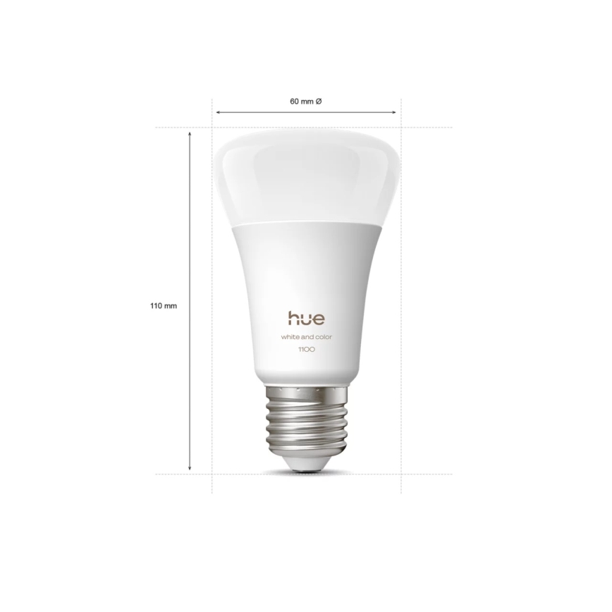 SADA 2x LED Stmívatelná žárovka Philips Hue WHITE AND COLOR AMBIANCE E27/8,1W/230V 1000-20000K