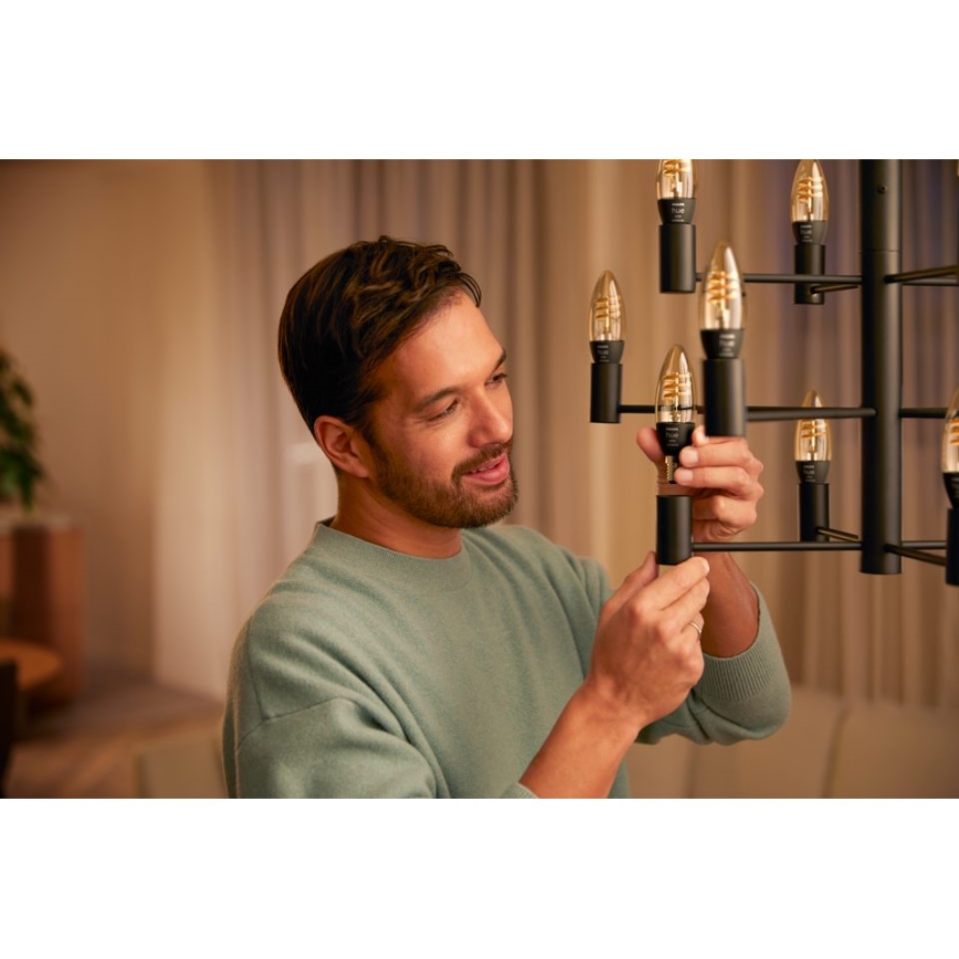 SADA 2x LED Stmívatelná žárovka Philips Hue WHITE AMBIANCE E14/4,6W/230V