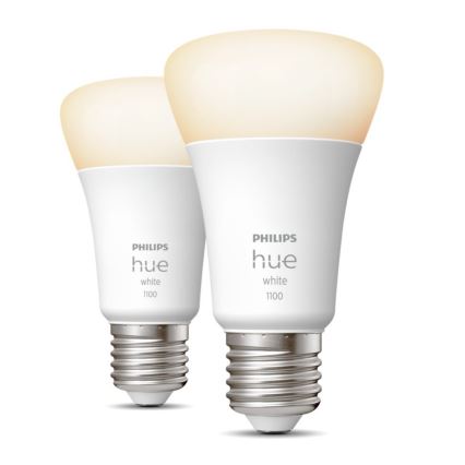 SADA 2x LED Stmívatelná žárovka Philips Hue WHITE E27/9,5W/230V 2700K