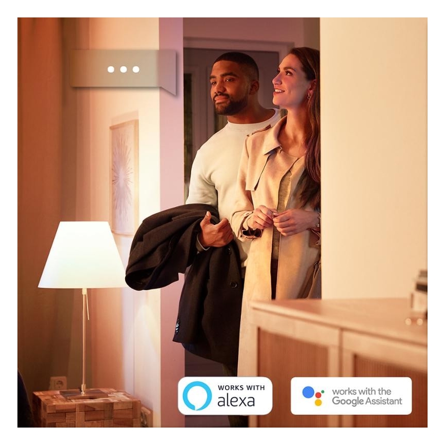 SADA 2x LED Stmívatelná žárovka Philips HUE WHITE E27/9W/230V