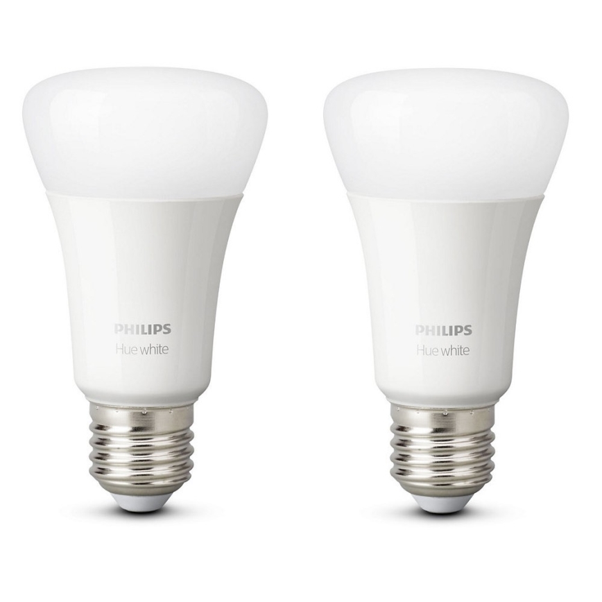SADA 2x LED Stmívatelná žárovka Philips Hue WHITE E27/9W/230V 2700K