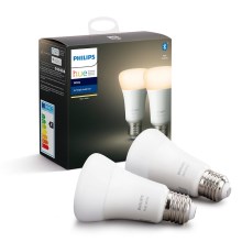 SADA 2x LED Stmívatelná žárovka Philips Hue WHITE E27/9W/230V