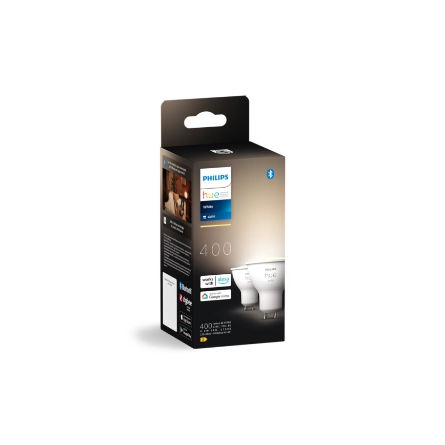 SADA 2x LED Stmívatelná žárovka Philips Hue WHITE GU10/4,2W/230V 2700K