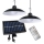 SADA 2x LED Stmívatelné solární závěsné svítidlo se soumrakovým senzorem LED/6W/3,7V 2000 mAh IP44 + dálkové ovládání