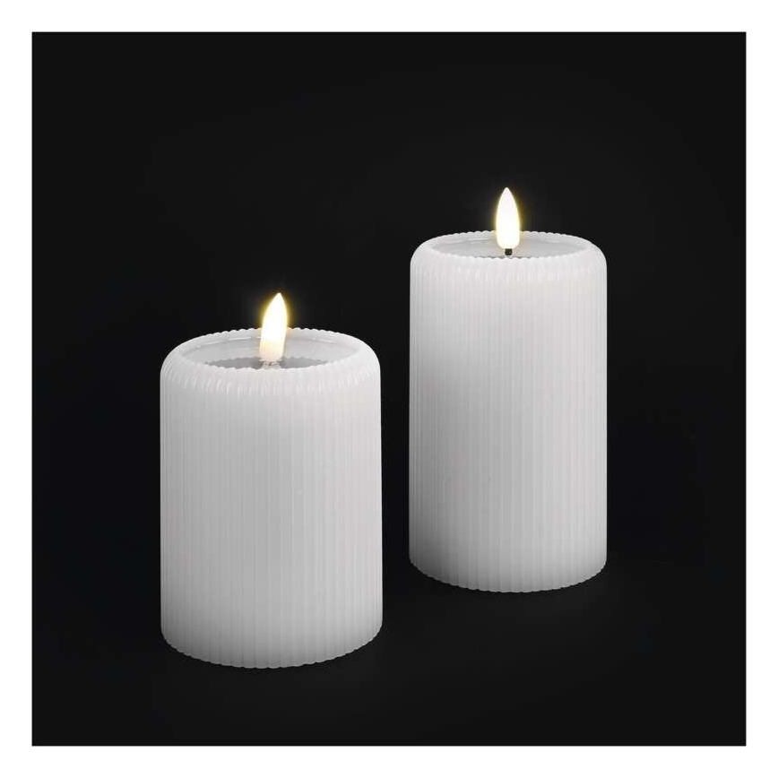 SADA 2x LED Svíčka LED/4xAA + dálkové ovládání
