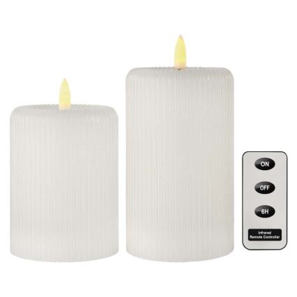 SADA 2x LED Svíčka LED/4xAA + dálkové ovládání