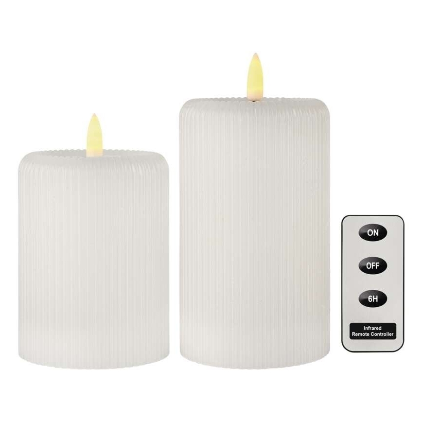 SADA 2x LED Svíčka LED/4xAA + dálkové ovládání