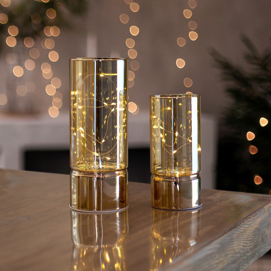 SADA 2x LED Vánoční světélko 20xLED+10xLED/2xAA+3xAA teplá bílá