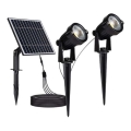 SADA 2x LED Venkovní solární lampa 2xLED/1,2W/3,7V IP65 3000K 4000 mAh