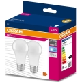 SADA 2x LED Žárovka A60 E27/10W/230V 4000K - Osram