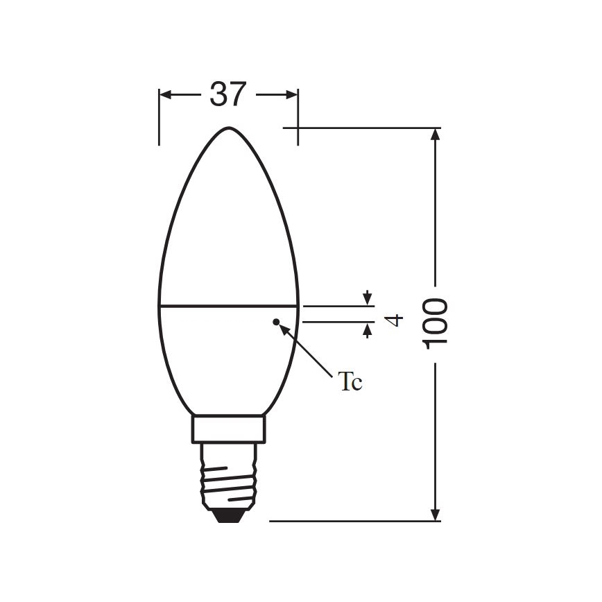 SADA 2x LED Žárovka B35 E14/4,9W/230V 3000K - Osram