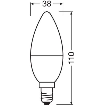 SADA 2x LED Žárovka B38 E14/7,5W/230V 3000K - Osram