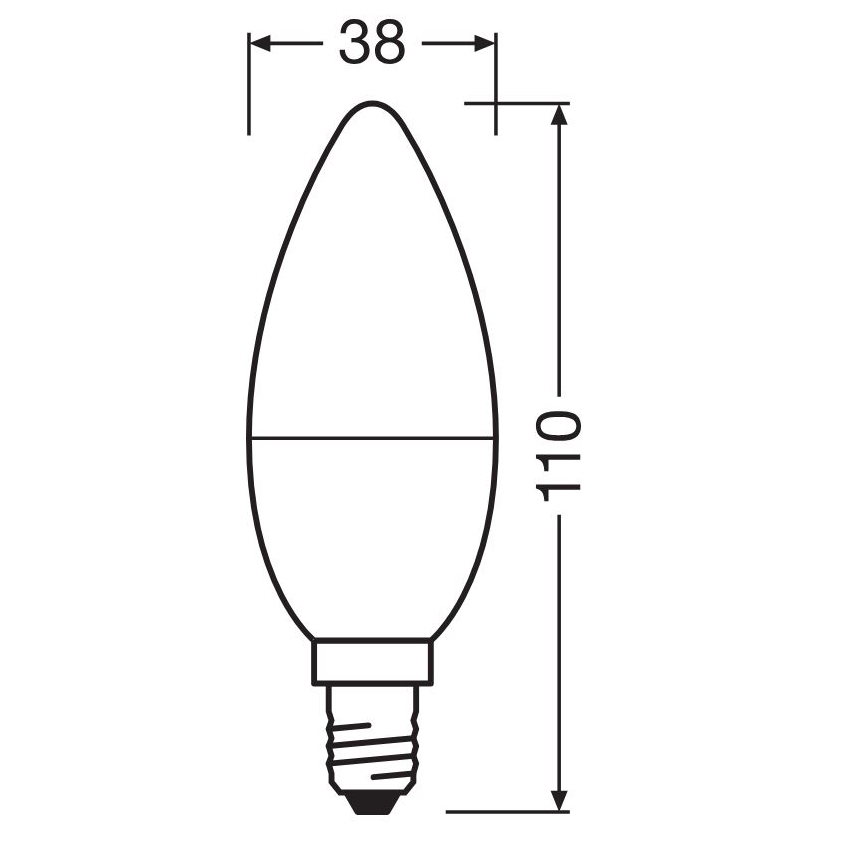 SADA 2x LED Žárovka B38 E14/7,5W/230V 3000K - Osram