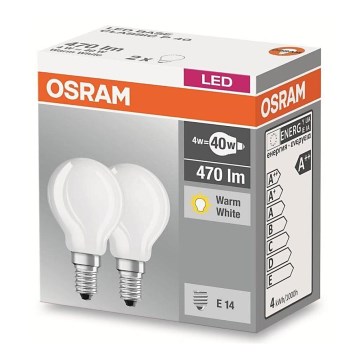 SADA 2x LED Žárovka P40 E14/4W/230V 2700K - Osram