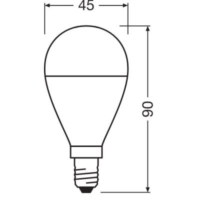 SADA 2x LED Žárovka P45 E14/7W/230V 3000K - Osram