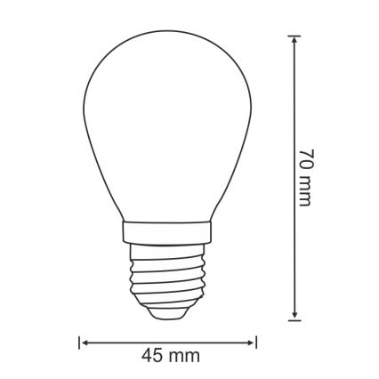 SADA 2x LED Žárovka PARTY E27/0,5W/36V 2200K