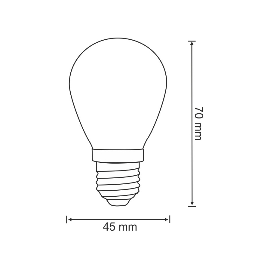 SADA 2x LED Žárovka PARTY E27/0,5W/36V 2200K