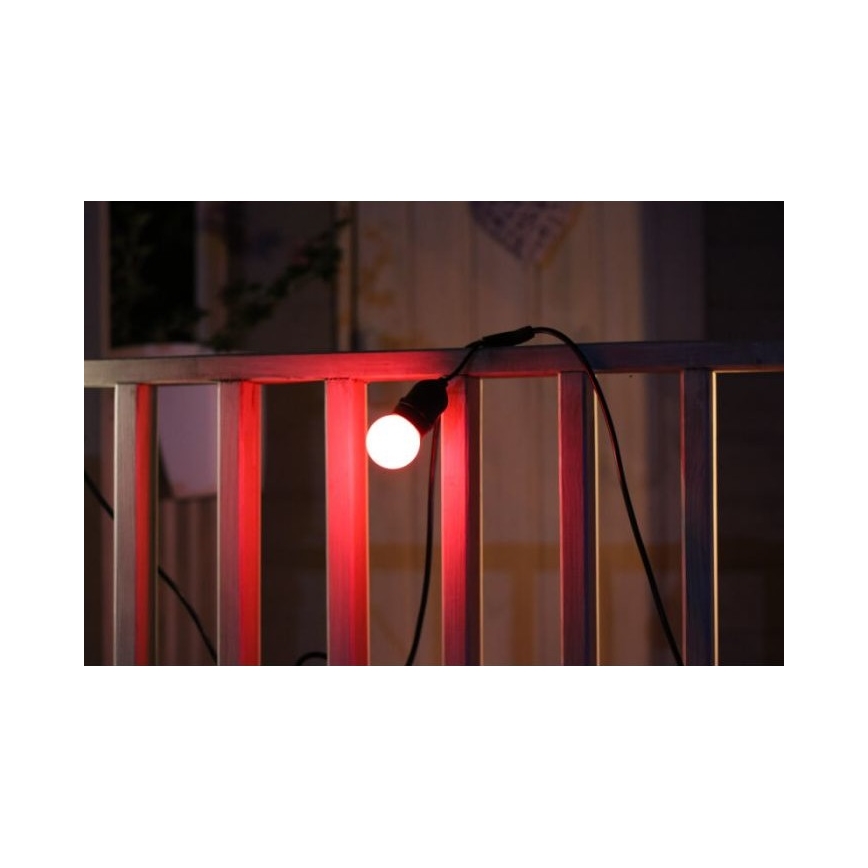 SADA 2x LED Žárovka PARTY E27/0,5W/36V červená 3000K