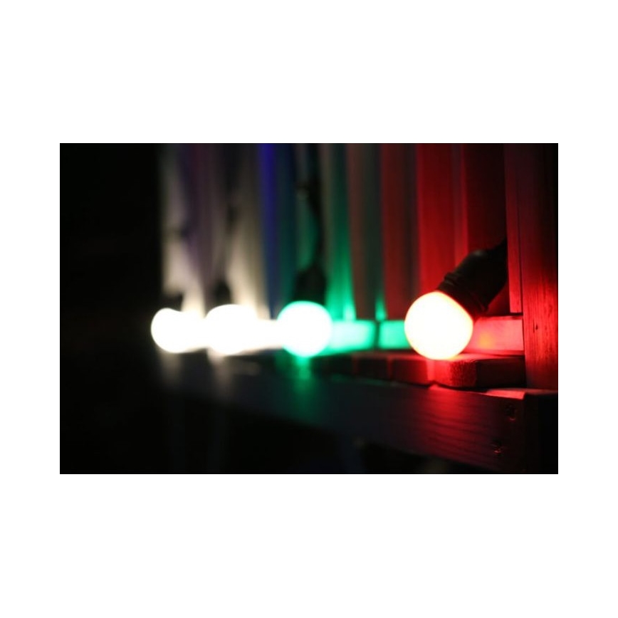 SADA 2x LED Žárovka PARTY E27/0,5W/36V červená 3000K