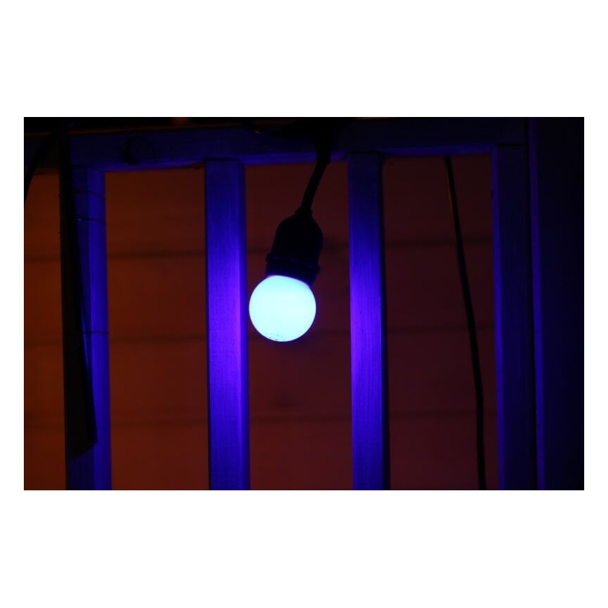 SADA 2x LED Žárovka PARTY E27/0,5W/36V modrá 3000K