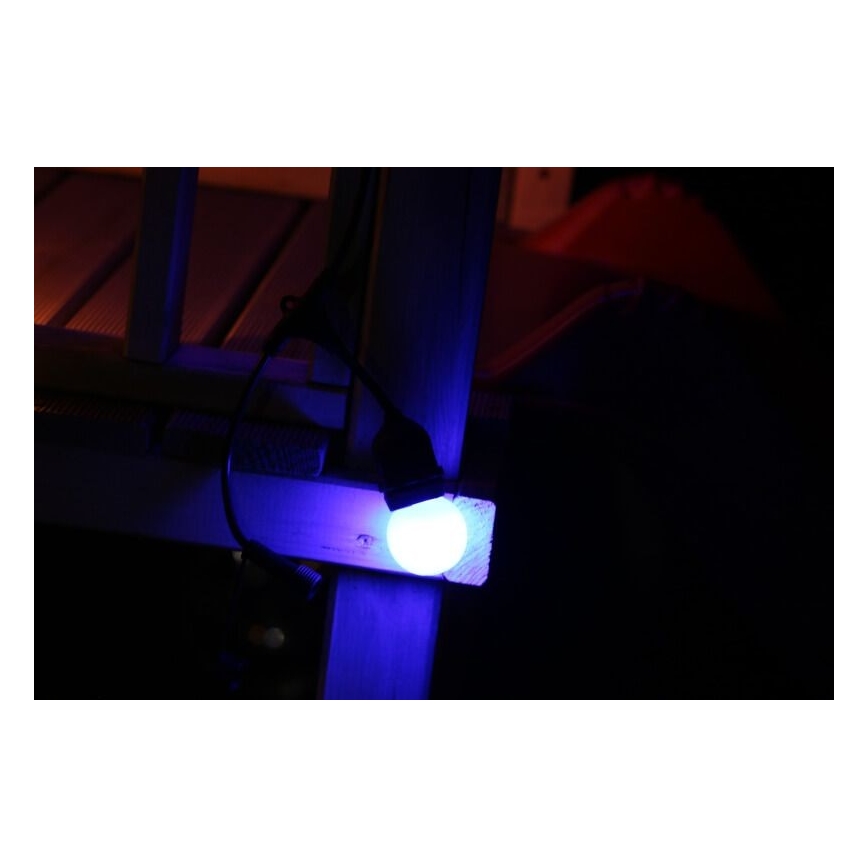 SADA 2x LED Žárovka PARTY E27/0,5W/36V modrá 3000K