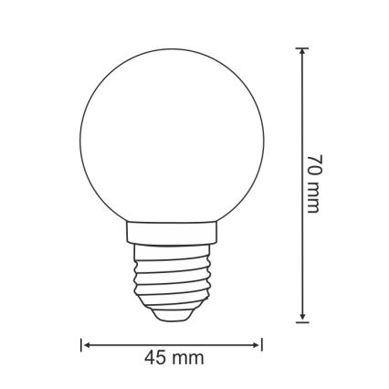 SADA 2x LED Žárovka PARTY E27/0,5W/36V modrá 3000K