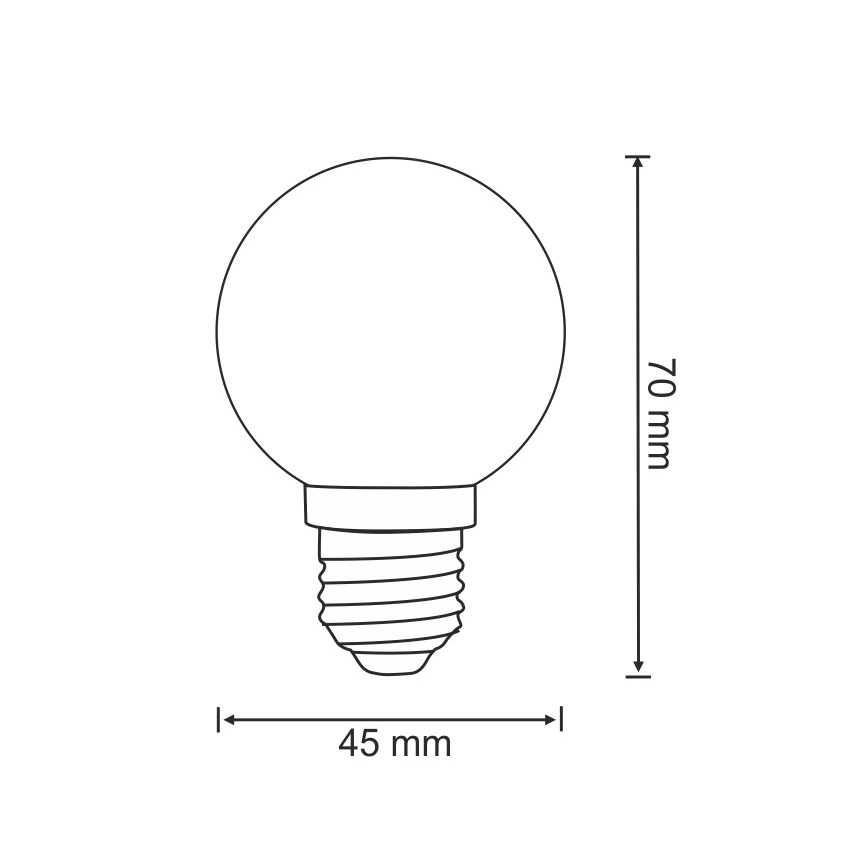 SADA 2x LED Žárovka PARTY E27/0,5W/36V modrá 3000K