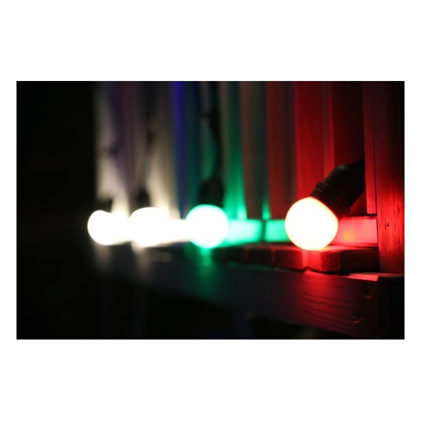 SADA 2x LED Žárovka PARTY E27/0,5W/36V zelená 3000K