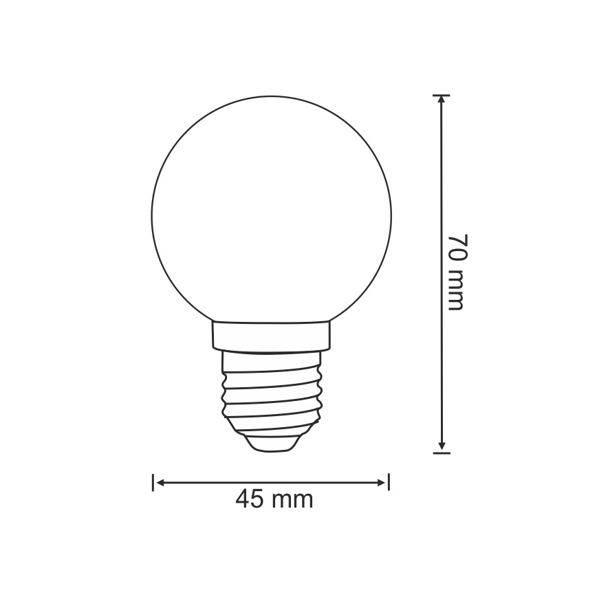 SADA 2x LED Žárovka PARTY E27/0,5W/36V zelená 3000K