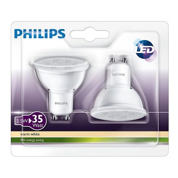 SADA 2x LED žárovka Philips GU10/3,5W/230V SADA 2x LED žárovka Philips GU10/3,5W/230V