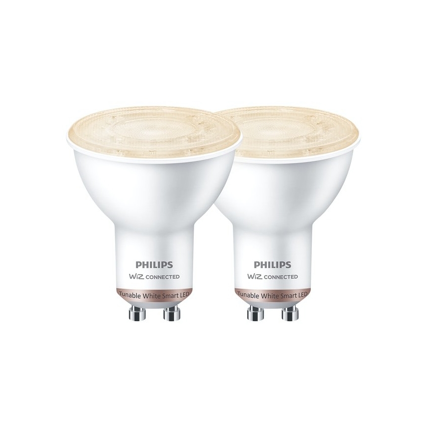 SADA 2x LED Žárovka SMART PAR16 GU10/4,7W/230V 2700-6500K Wi-Fi CRI 90 - Wiz