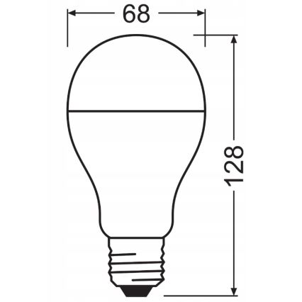 SADA 2x LED Žárovka VALUE CLASSIC E27/19W/230V 2700K - Osram