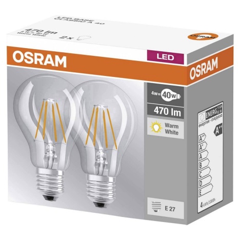 SADA 2x LED Žárovka VINTAGE E27/4W/230V 2700K - Osram