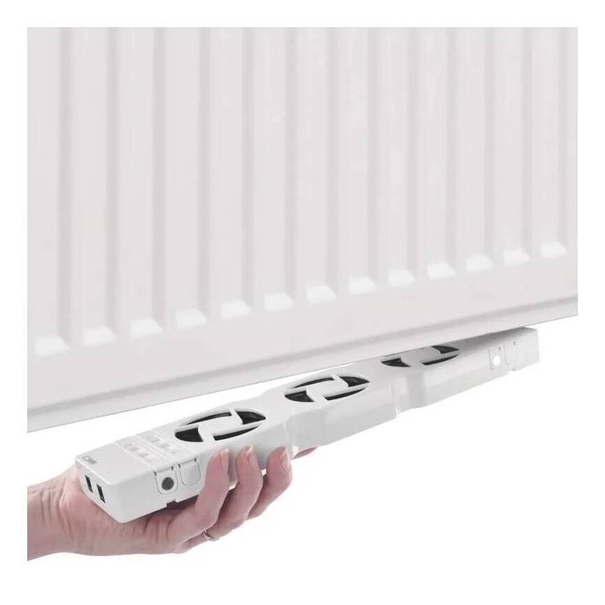 SADA 2x Ventilátor pod topení 5/230V bílá