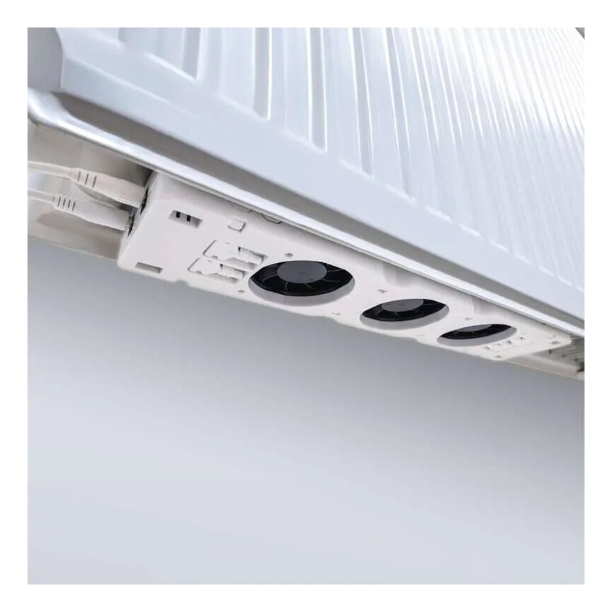 SADA 2x Ventilátor pod topení 5/230V bílá