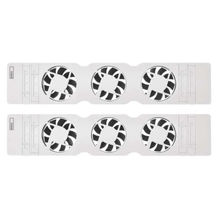 SADA 2x Ventilátor pod topení 5/230V bílá