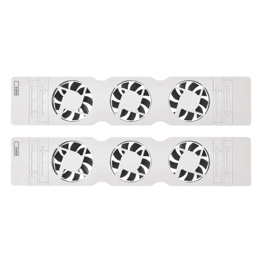 SADA 2x Ventilátor pod topení 5/230V bílá