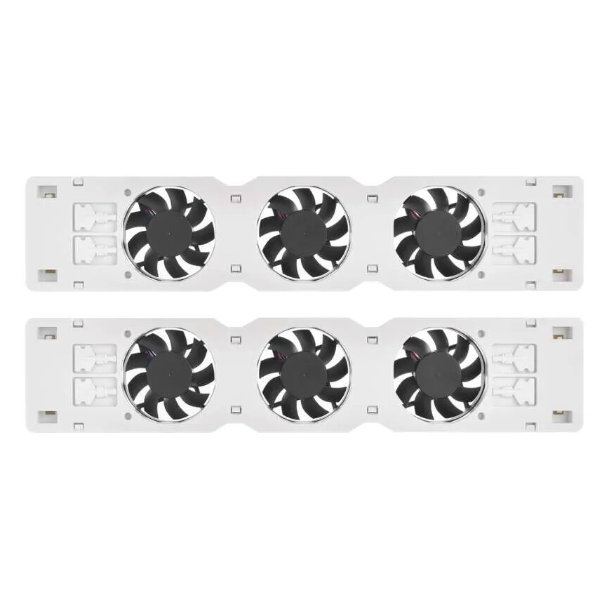 SADA 2x Ventilátor pod topení 5/230V bílá
