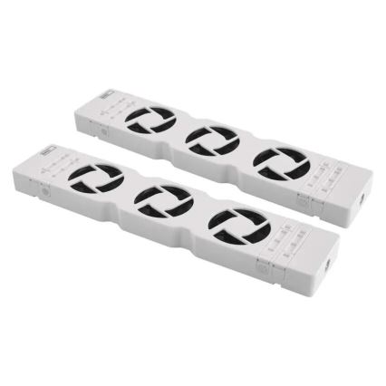 SADA 2x Ventilátor pod topení 5/230V bílá
