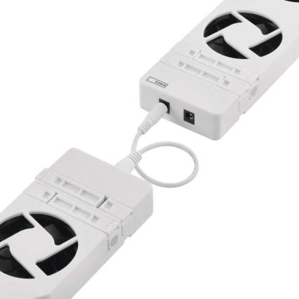 SADA 2x Ventilátor pod topení 5/230V bílá