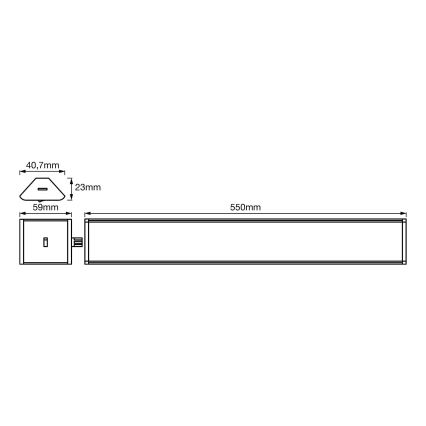 Ledvance - SADA 2xLED Stmívatelné podlinkové svítidlo se senzorem CORNER 2xLED/6W/230V 3000K